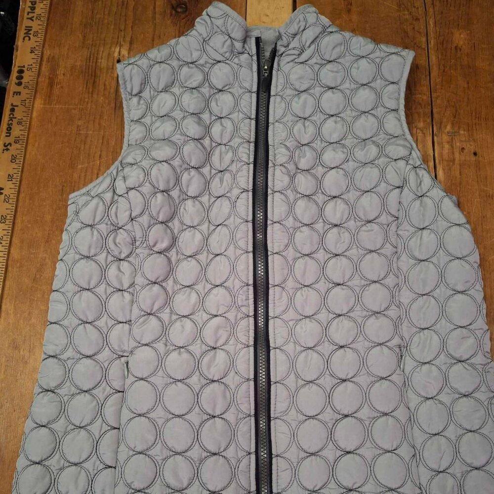 Gray/Black Quilted Vest by Aventura